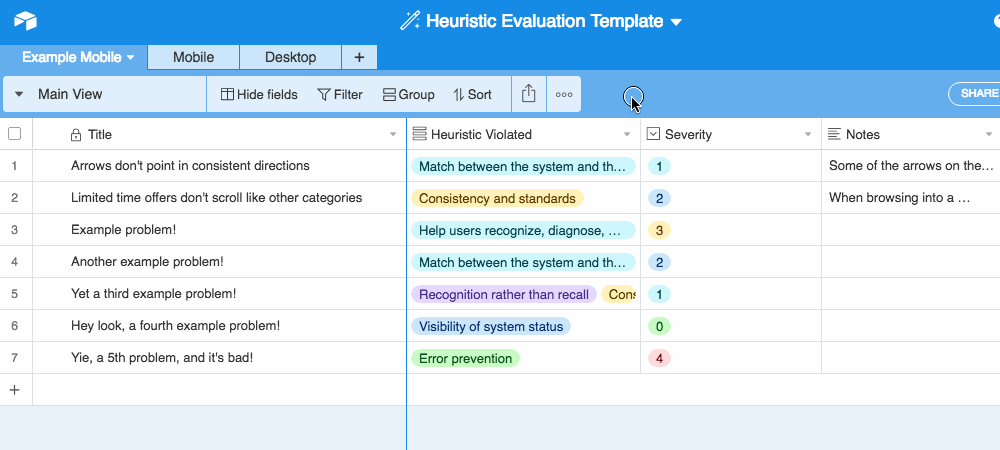 Filter by heuristic